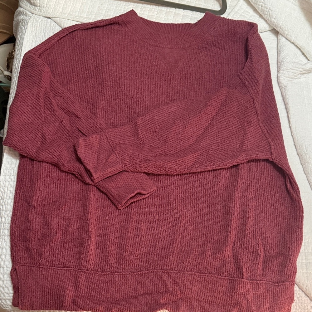Aerie Mauve Oversized Crewneck Sweater